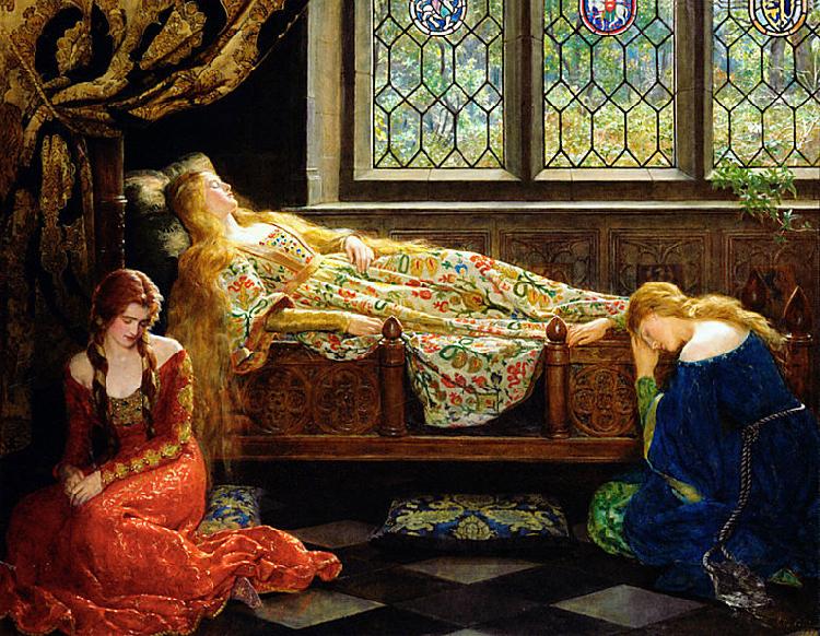 John Maler Collier The sleeping beauty oil painting picture